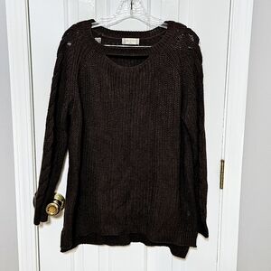 Altar'd State Cozy Brown Crew Neck Sweater